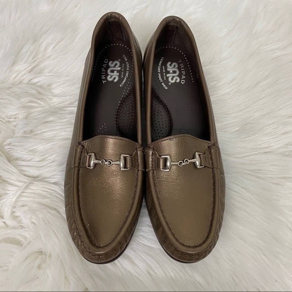 SAS Metro Metallic Bronze Comfort Loafers - Picture 2 of 8